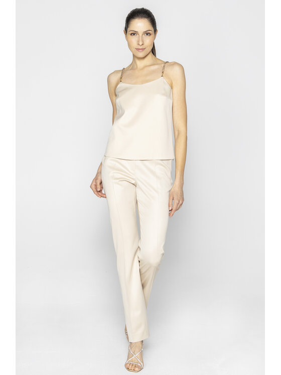 Deni Cler Milano Deni Cler Milano Top W-DC-0006-E2-K7-13-1 Beżowy Regular Fit