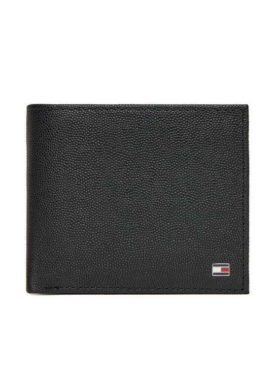 Portofel Mare pentru Bărbați Tommy Hilfiger Th Flag Cc Flap And Coin AM0AM13520 Negru