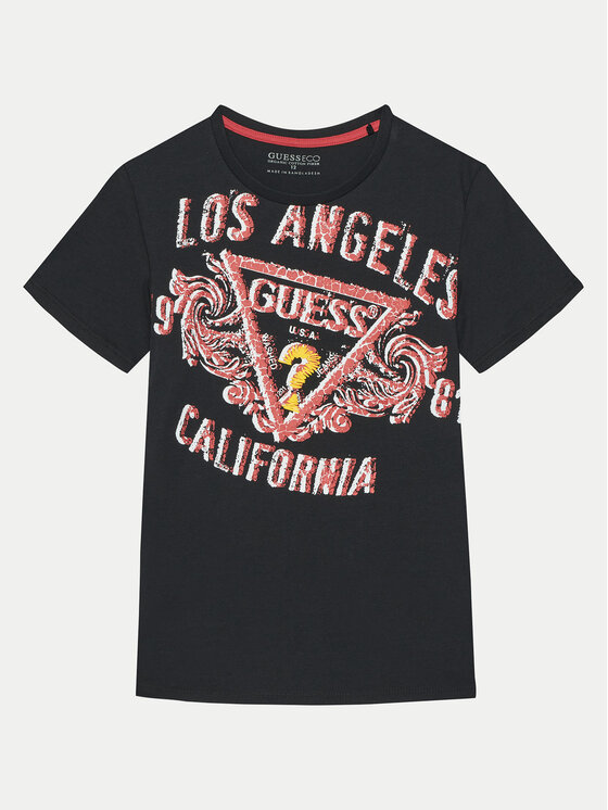 Guess Tričko L5RI00 K8HM4 Čierna Regular Fit
