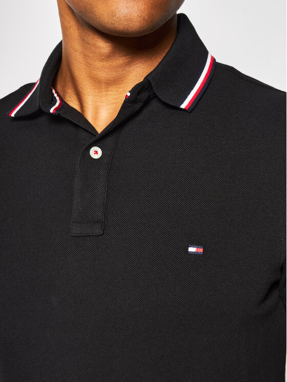 Tommy Hilfiger Tommy Hilfiger Poloshirt MW0MW13080 Schwarz Slim Fit