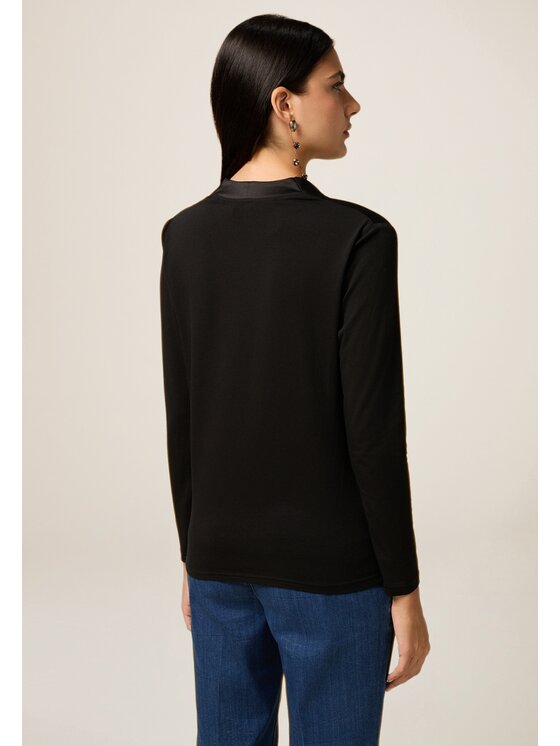 Oltre Oltre T-shirt G388J004175N033 Nero Regular Fit