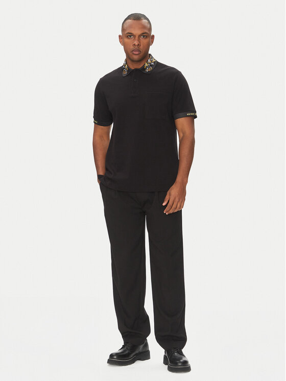 Versace Jeans Couture Versace Jeans Couture Polo 78GAGT04 Czarny Regular Fit