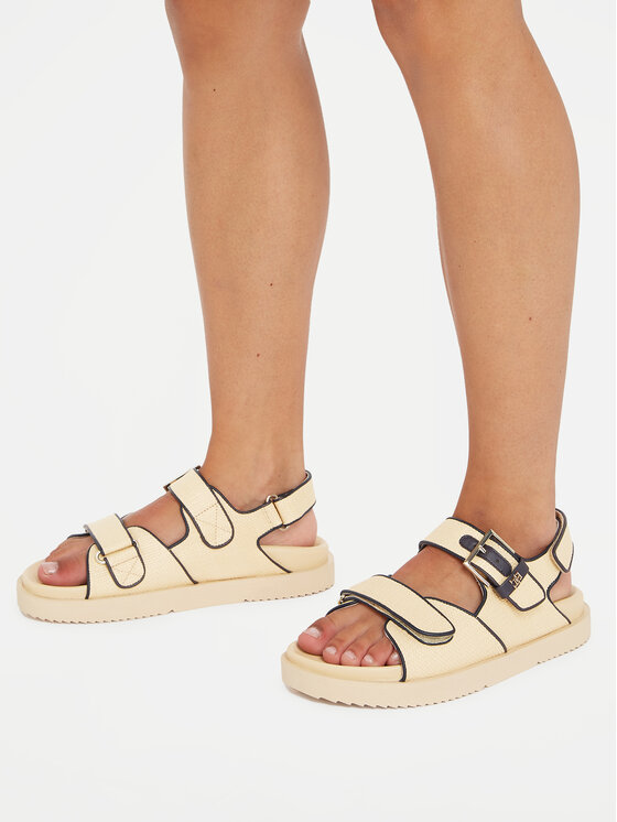 Tommy Hilfiger Tommy Hilfiger Sandále Rafia Sporty Sandal FW0FW07896 Béžová