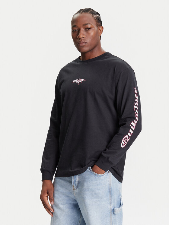 Quiksilver Bluza Mercury Old English Ls EQYZT08169 Czarny Comfort Fit