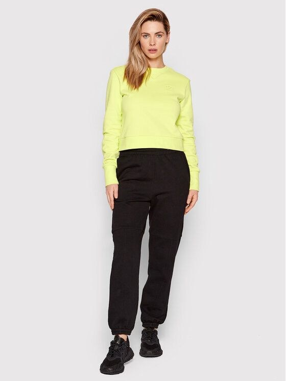 adidas adidas Majica dugih rukava Cropped HE6922 Žuta Regular Fit