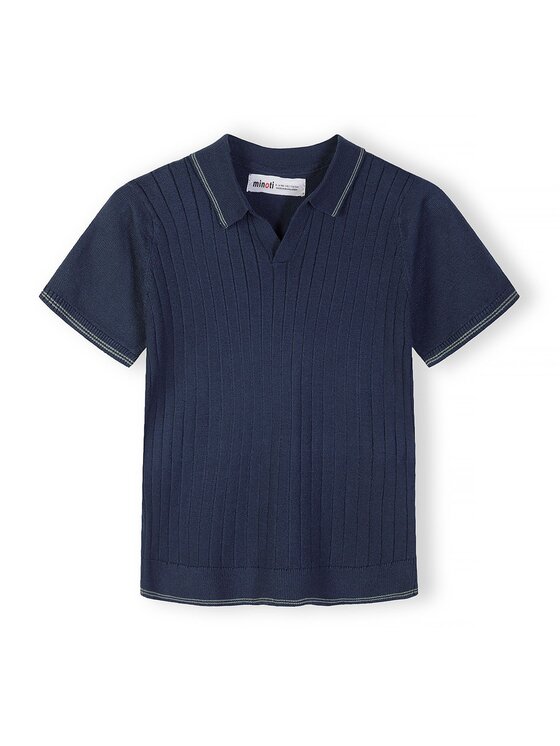 minoti minoti Polo 29KNIT253 Granatowy Regular Fit