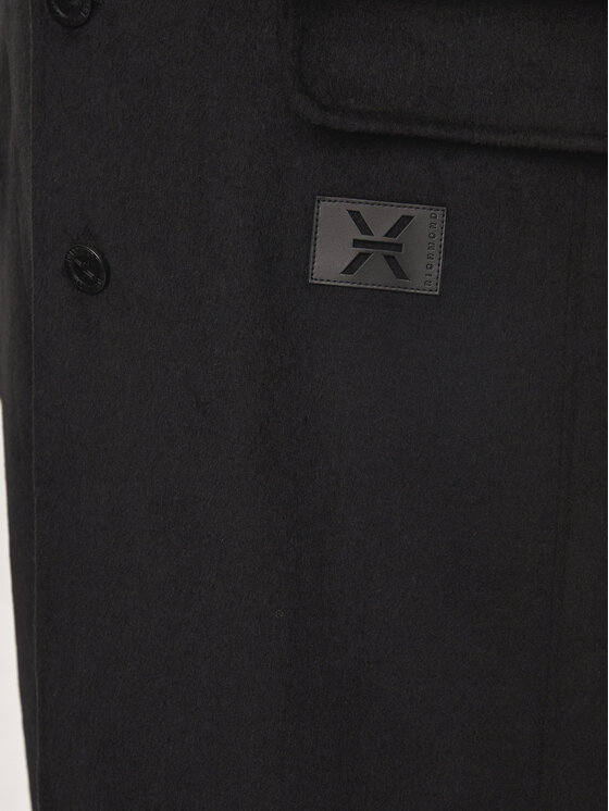 Richmond X Richmond X Palton de lână Gliano UMA24089CP Negru Regular Fit