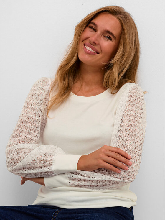 Kaffe Kaffe Bluse Serena 10508116 Écru Regular Fit