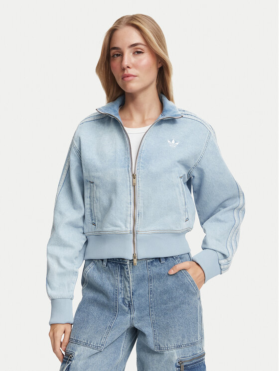 adidas Geacă de blugi Firebird KQ6492 Albastru Slim Fit