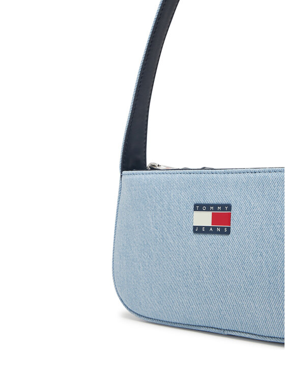 Tommy Jeans Tommy Jeans Torbica Tjw Ess Must Shoulder Bag Denim AW0AW17363 Svijetloplava