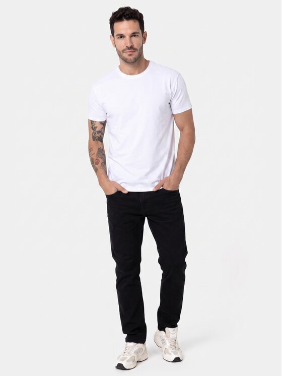BASICLO BASICLO T-Shirt W-2325-01 Biały Regular Fit