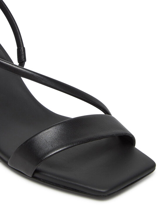 Calvin Klein Calvin Klein Sandały Heel Sandal 50 Squared Lth HW0HW02534 Czarny