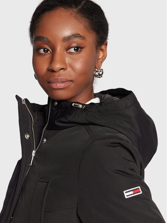 Tommy Jeans Tommy Jeans Пухено яке Technical DW0DW14684 Черен Regular Fit