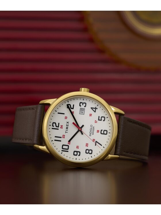 Timex Timex Zegarek TW2Y12700 Brązowy
