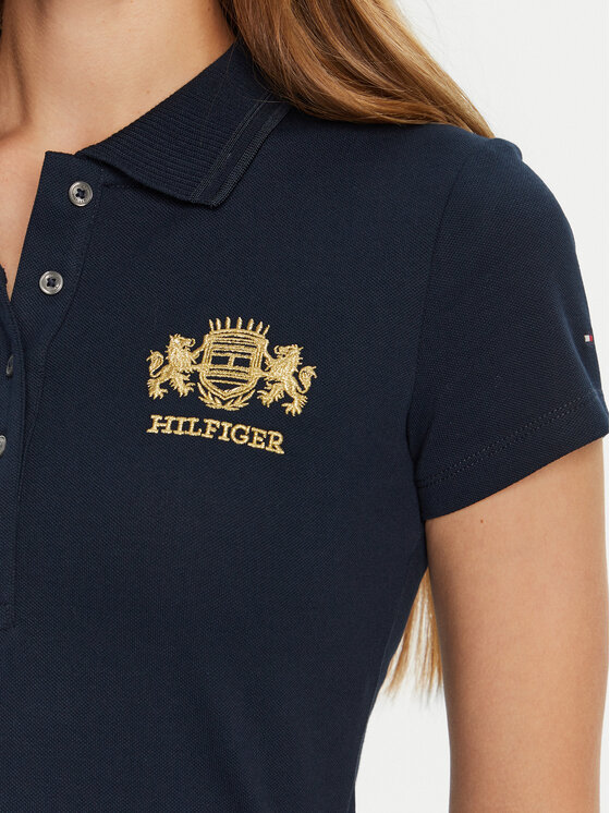 Tommy Hilfiger Tommy Hilfiger Polokošile Varsity WW0WW43931 Tmavomodrá Slim Fit