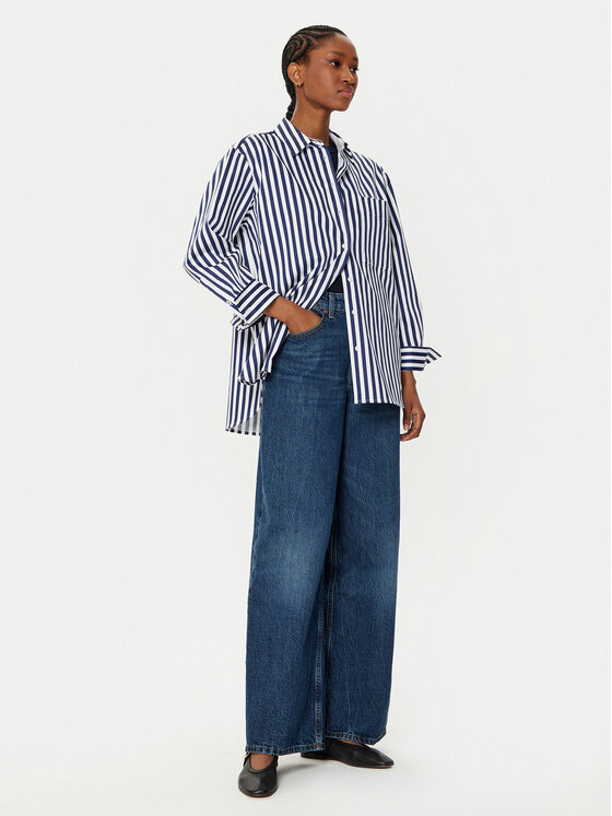 Tommy Hilfiger Tommy Hilfiger Džinsai WW0WW43712 Tamsiai mėlyna Wide Leg