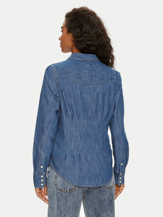 Wrangler Wrangler Koszula jeansowa 112356470 Niebieski Slim Fit