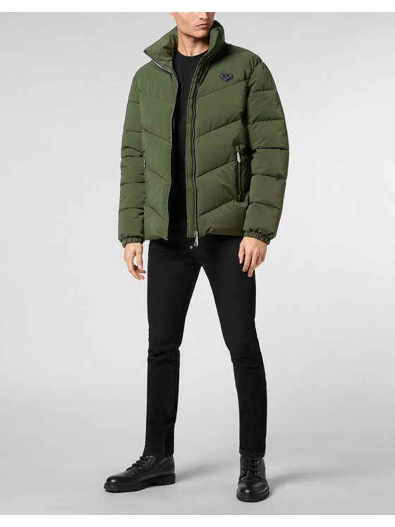 PHILIPP PLEIN PHILIPP PLEIN Vatovaná bunda 23009 Zelená Regular Fit