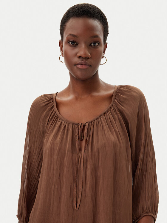 ViCOLO ViCOLO Bluza TD0020 Rjava Loose Fit