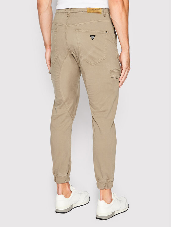 Pantaloni di tessuto M2YB17 WEOP4 Beige Slim Fit