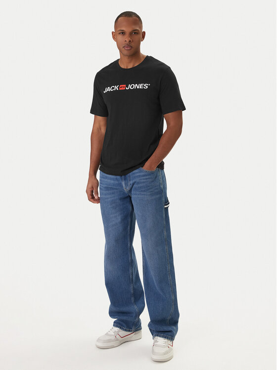 Jack & Jones Jack & Jones Marškinėliai Jjecorp Logo 12137126 Juoda Slim Fit