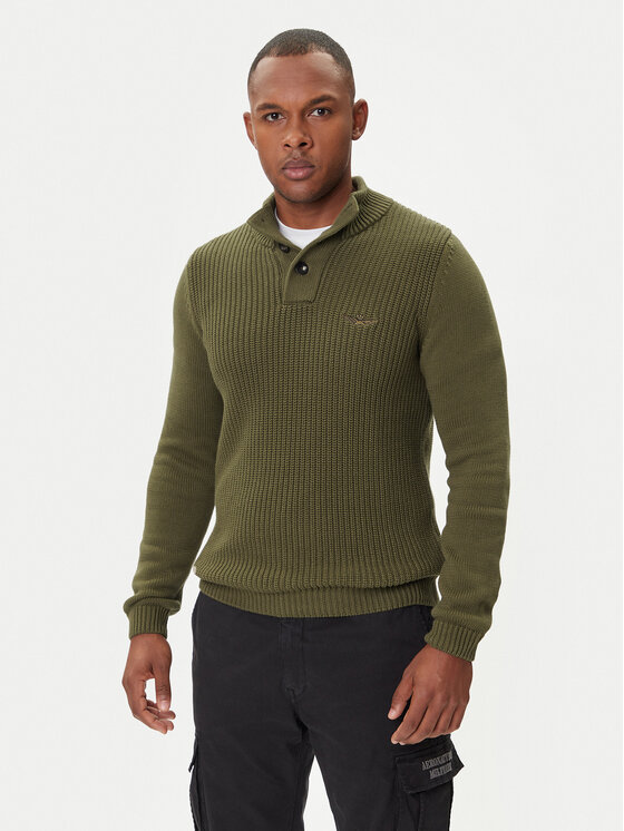 Aeronautica Militare Aeronautica Militare Svetr 252MA1572UL00409 Zelená Slim Fit