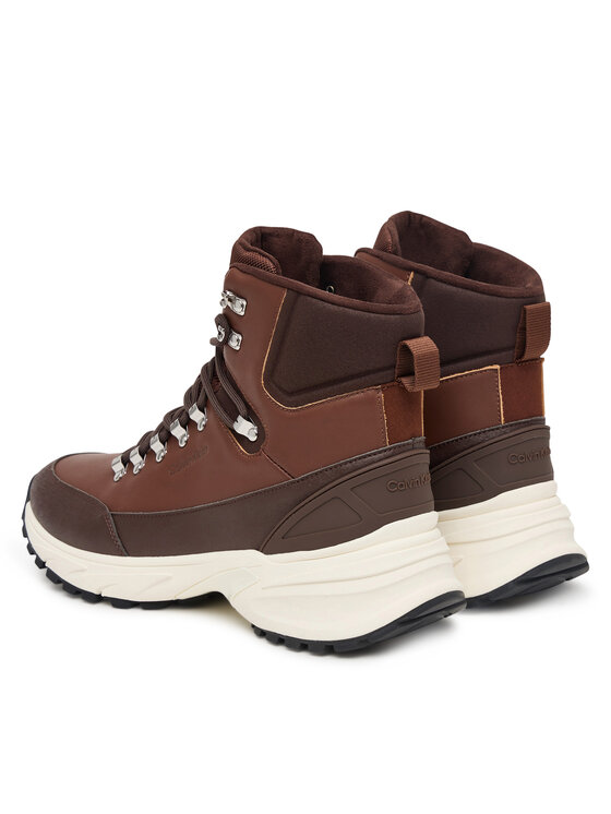 Calvin Klein Calvin Klein Μποτίνια Hike Runner Mid Laceup Lth HM0HM02323 Καφέ