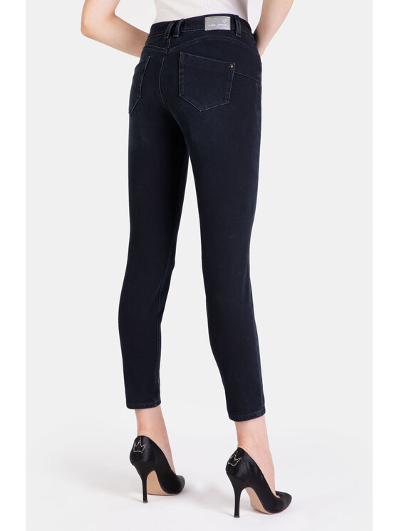 RJ Rocks Jeans RJ Rocks Jeans Jeansy Pamela Granatowy Slim Leg