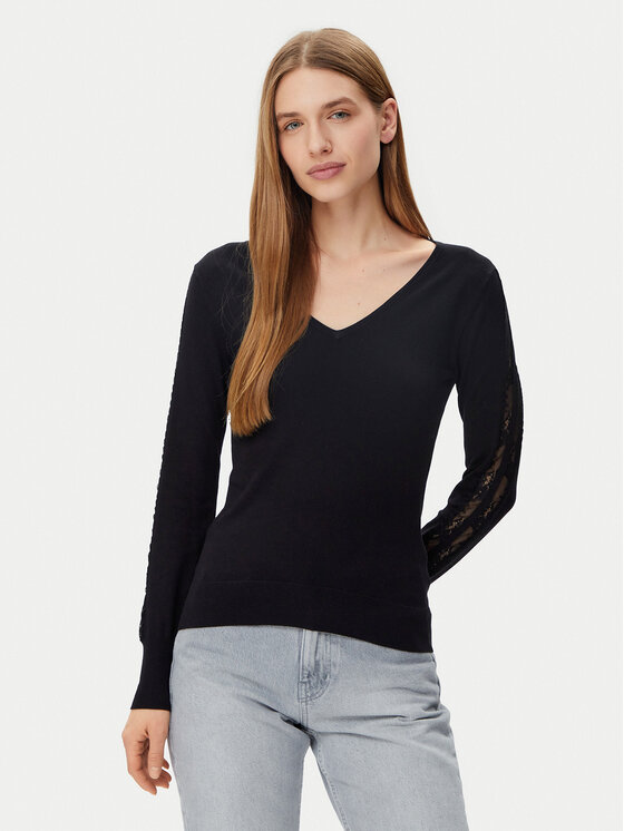 Morgan Morgan Svetr 251-MIELO Černá Slim Fit