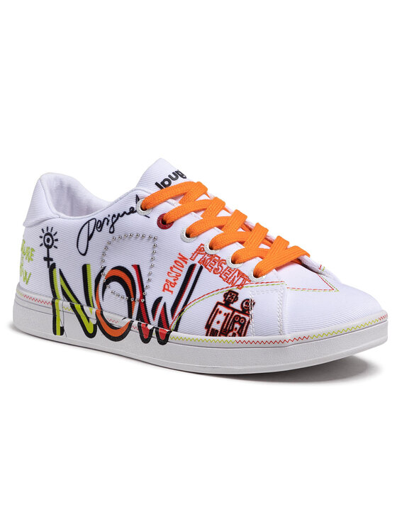 Desigual Sneakers Cosmic Text 21SSKA07 Blanc Modivo