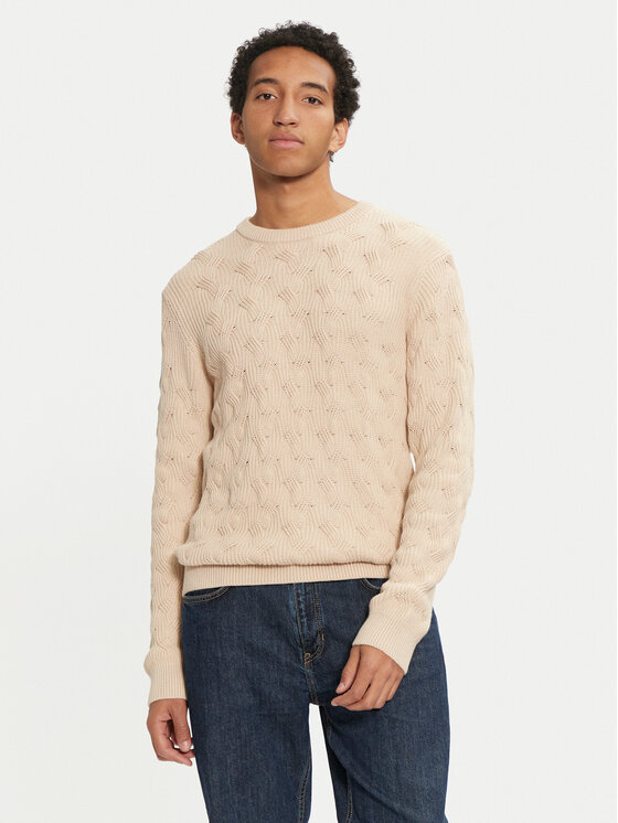 Selected Homme Selected Homme Pulover 16094503 Bej Regular Fit