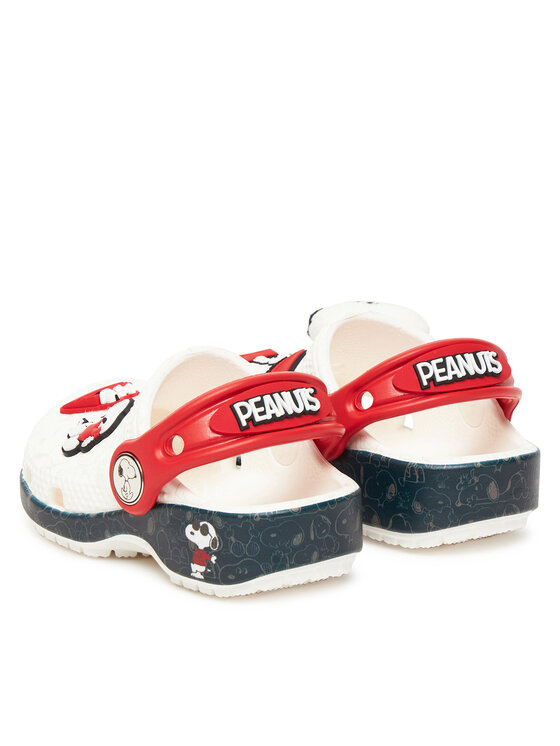 Crocs Crocs Klapki Classic Peanuts 211126 Biały