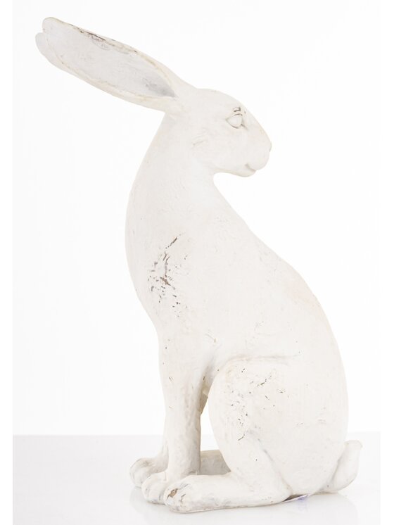 MIAhome MIAhome Figurka siedzący królik 26x19x9,5 cm ALBUS-3 Biały