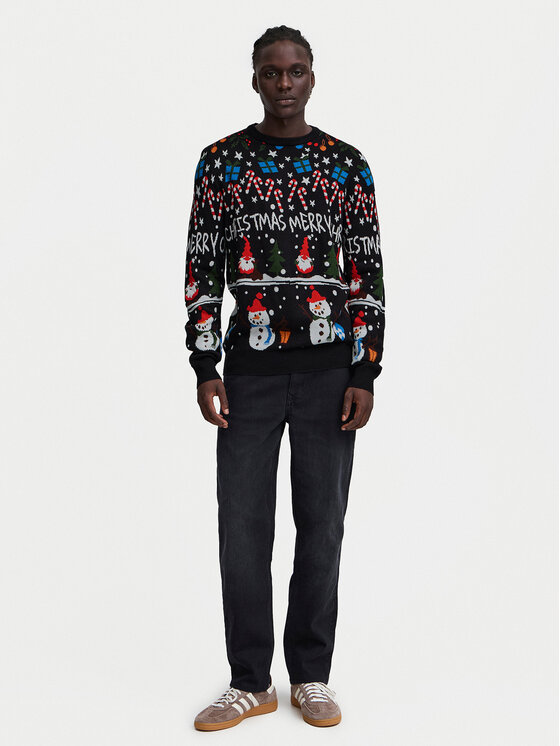 Blend Blend Sweter 20717601 Granatowy Regular Fit