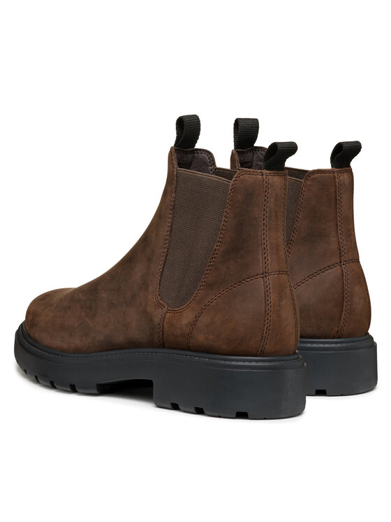 Geox Geox Kotníková obuv s elastickým prvkem U Spherica Ec7 U46FRA 000FF C6009 Hnědá