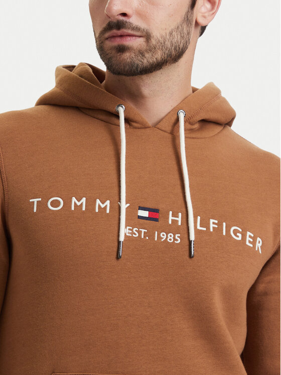 Tommy Hilfiger Tommy Hilfiger Majica dugih rukava Logo MW0MW11599 Smeđa Regular Fit