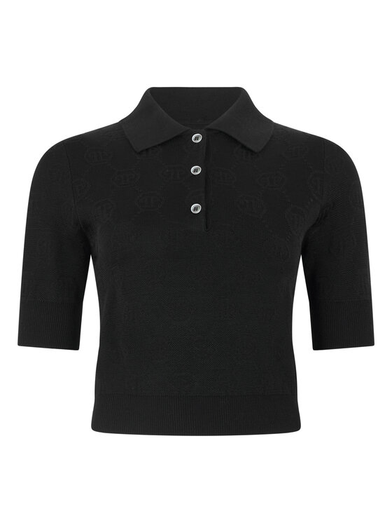 PHILIPP PLEIN PHILIPP PLEIN Polokošile 31378 Černá Regular Fit
