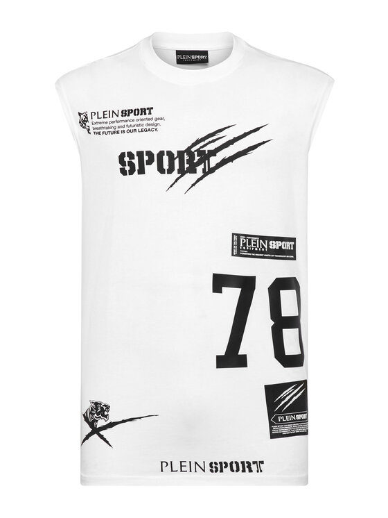 Plein Sport Plein Sport Tank top 1237 Biały Regular Fit