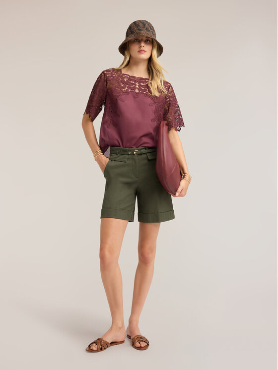 Motivi Motivi Blusa 2085Q001994N029 Viola Boxy Fit