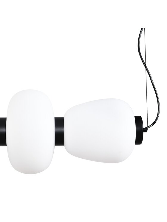 MIAhome MIAhome Lampa wisząca BRILLA-6 LED biało-czarna 125 cm Czarny