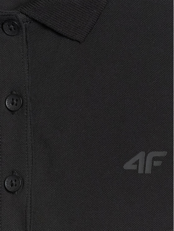 4F 4F Polo NOS Czarny Slim Fit