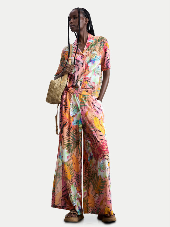 Desigual Desigual Штани з тканини Swim Nasau 26SWPW56 Кольоровий Relaxed Fit