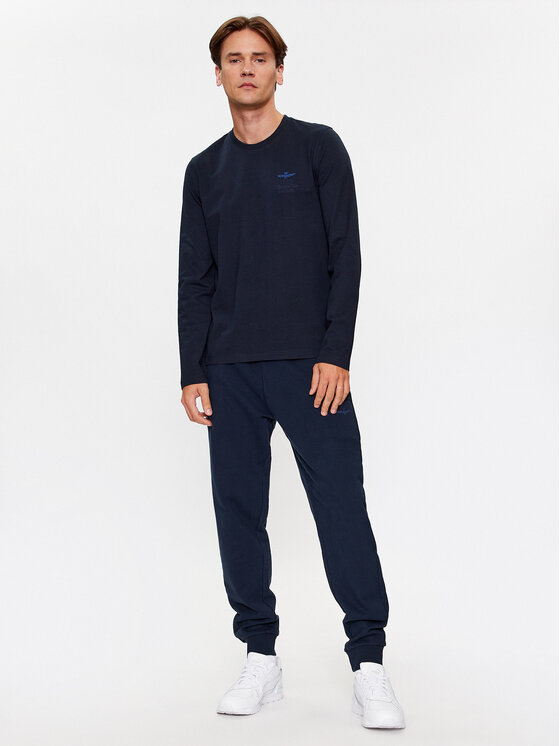 Aeronautica Militare Aeronautica Militare Longsleeve 232TS2185J609 Blu scuro Regular Fit