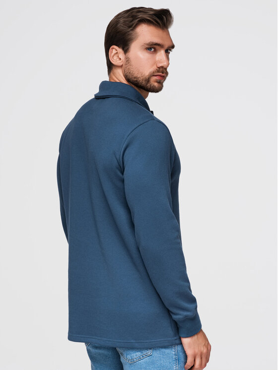 Ombre Ombre Mikina B1719 Tmavomodrá Regular Fit
