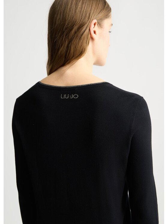 Liu Jo Liu Jo Sweter WXX056MS49I22222 Czarny Regular Fit