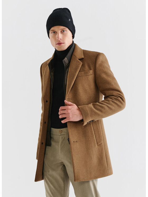Pako Lorente Pako Lorente Płaszcz P23WF-7X-006 Brązowy Classic Fit