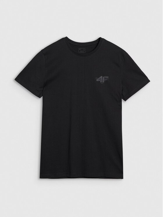 4F 4F T-Shirt 4FWSS25TTSHM1974-20S Czarny Regular Fit