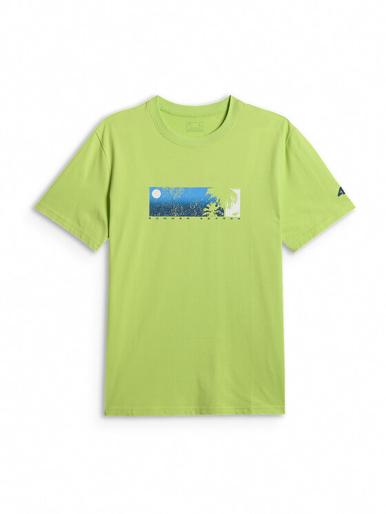4F 4F T-Shirt BEACHWEAR Zielony jasny Regular Fit