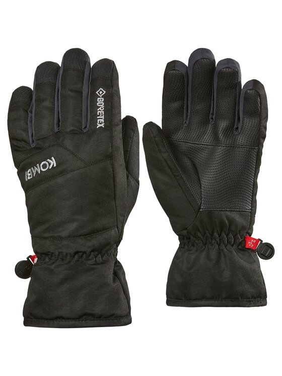 Rękawice narciarskie Kombi, Czarne, Shadowy GORE-TEX Junior