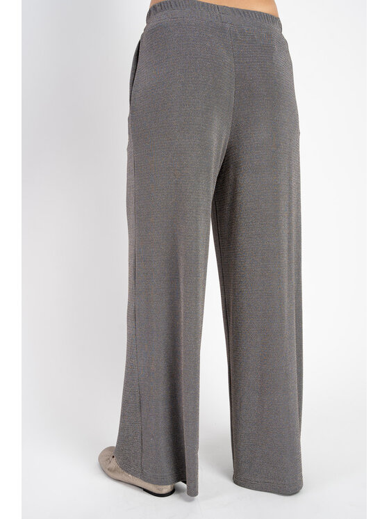 CLICK CLICK Παντελόνι υφασμάτινο 70-813 Ασημί Comfortable Fit